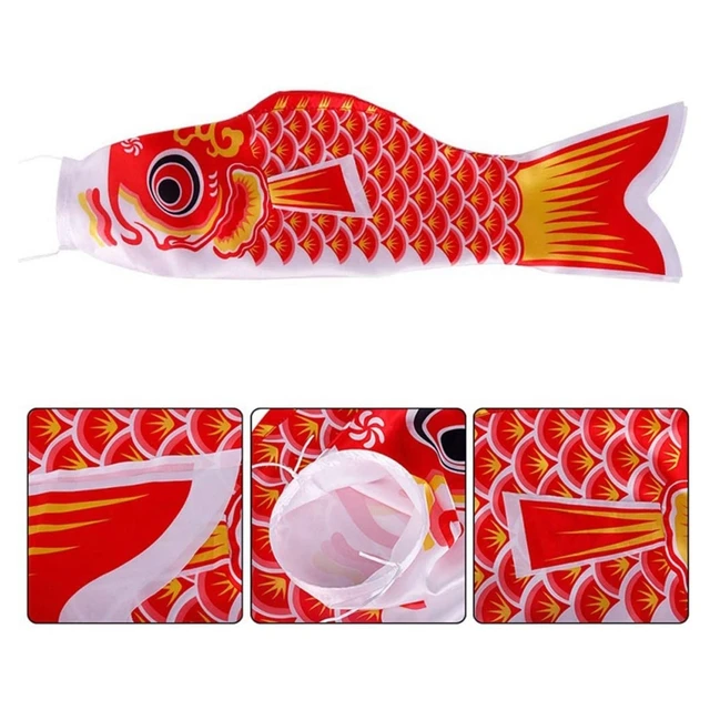 2022 Forró 40 Cm -Es Japán Ponty Permetű Szélsock Streamer Hal Zászló Koinobori Sárkány Rajzfilm Halak Színes Szélszekrény Zokni - Image 6