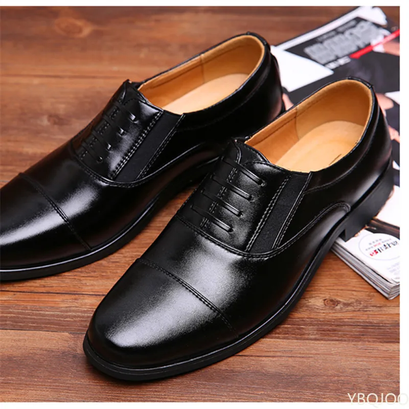 Men Dress Shoes Luxury Brand Business Leather Shoes for Mens