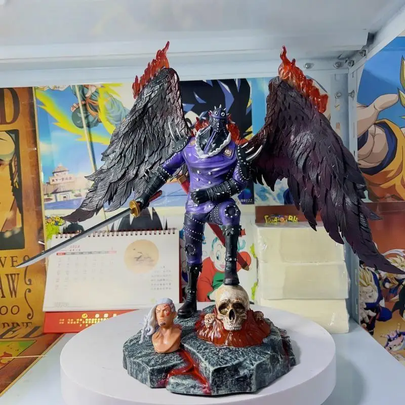 In Magazzino One Piece Gk Double-Headed Carving Fire Disaster Ember King Beast Pirate Group Tre Disastri Kaido Figure Model