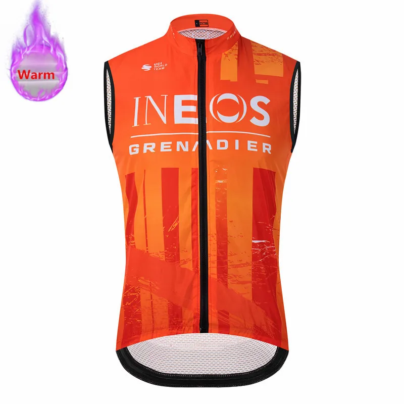 Cycling Jersey Cycling Vest Soudal Quick Step Winter Thermal Fleece Cycling Vest Sleeveless Bicycle Warm Vest Warm Cycling Jersey MTB Road Bike Jacket Vests