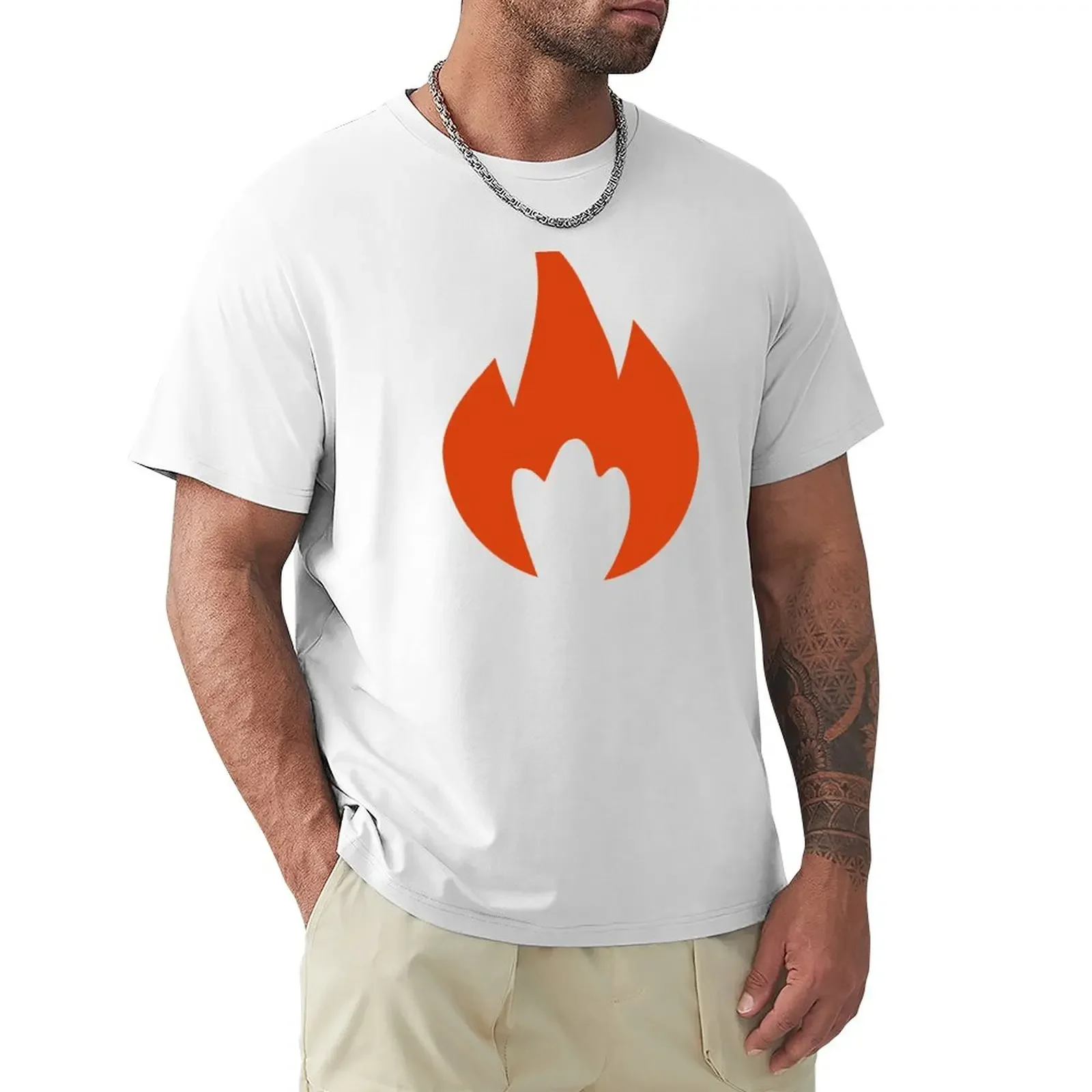 

Fire Type Symbol T-Shirt summer top for a boy graphics black t shirts for men