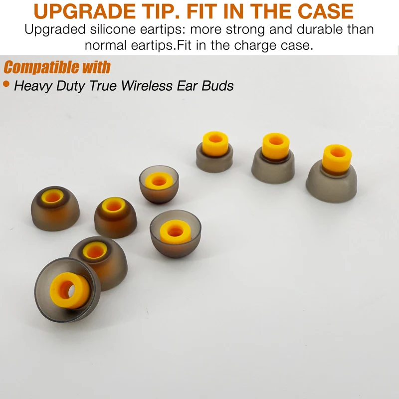 Click to see full view 12X Eartips Replacement for DEWALT Heavy Duty True Wireless Ear Buds Earpad * 6 Pairs