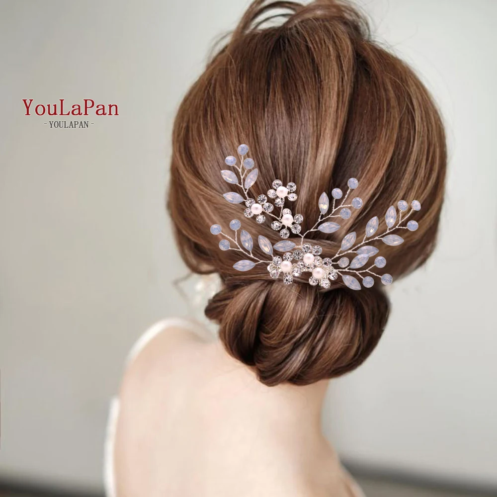 YouLaPan Bridal Wedding Accessories Protein Diamond Hair Accessories Fashionable Women's Haircomb Bridal Hair HP293