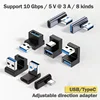 Type-C To USB Support OTG 10Gbps USB Adapter Data Cable Extension USB C To Usb 3.0 Elbow U Type Converter Turn Angle for Laptop 1