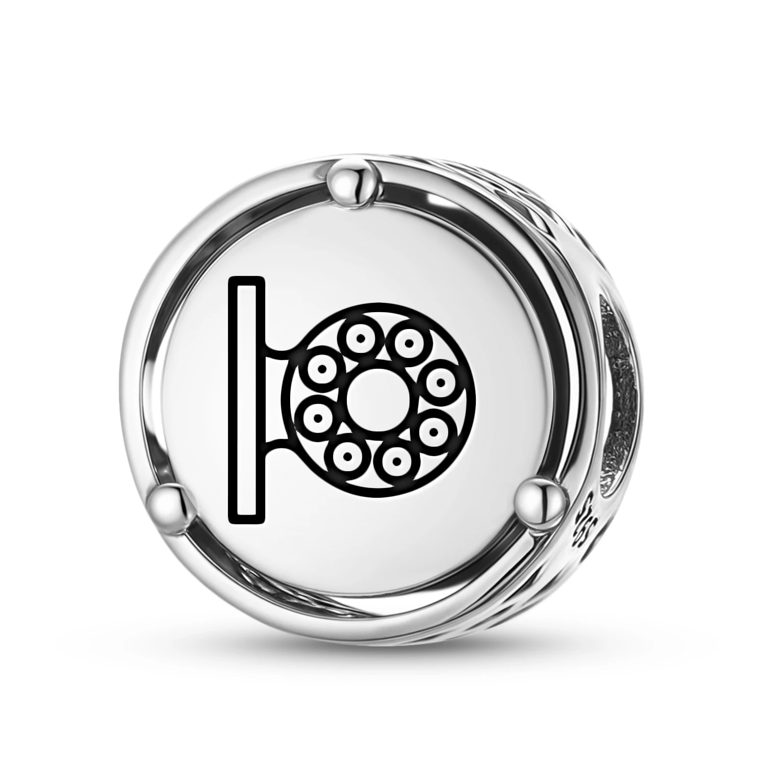 Maya Pok Ta Pok Ballspiel 925er Sterlingsilber-Symbol-Charm, passend für Original-Armbänder, DIY-Schmuck, Zubehör, Familienperle