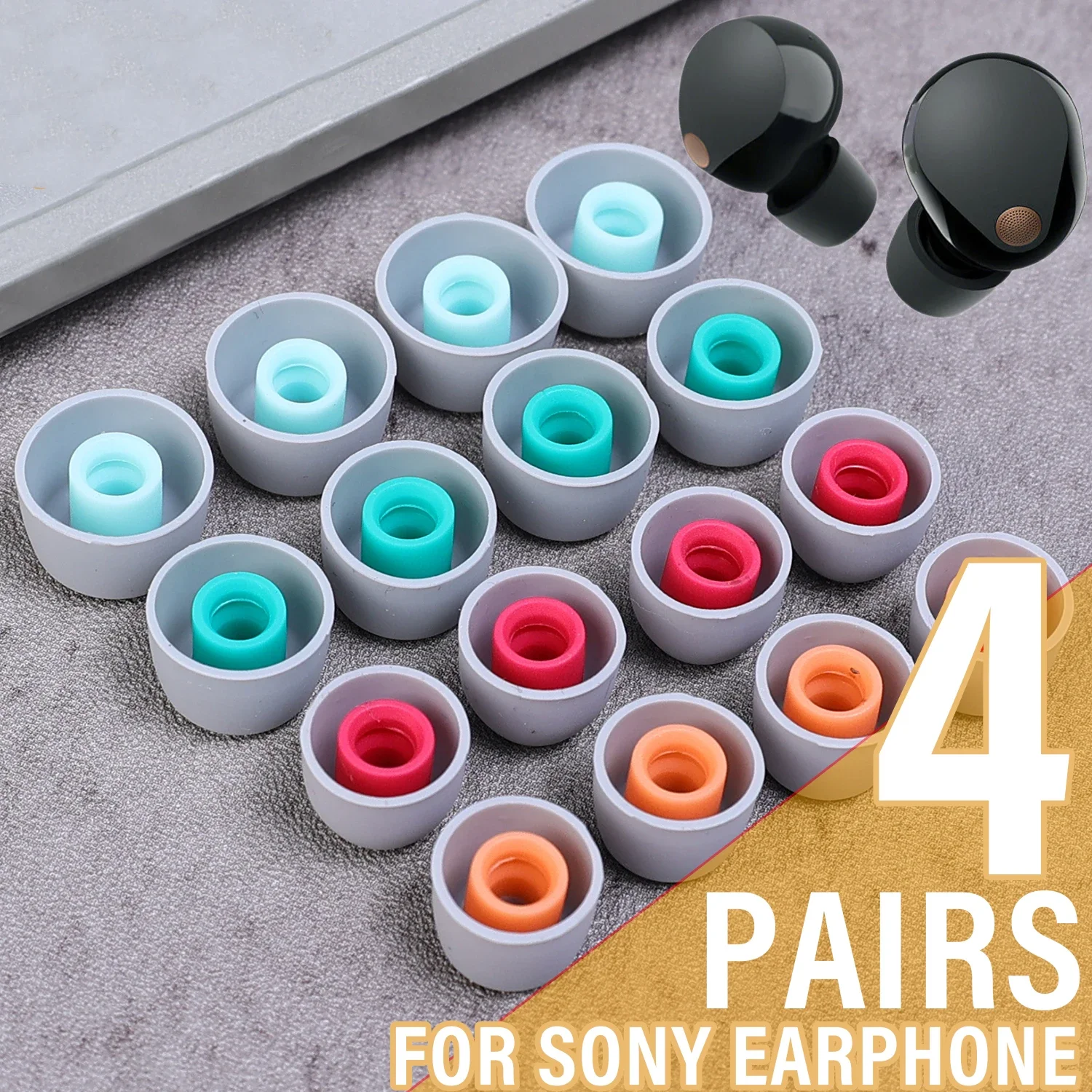 1/4Pairs Memory Foam Repalcement Earplugs For SONY Earphone Sony WF-1000XM5 Noise Cancelling Anti Drop Eartips Ear Buds