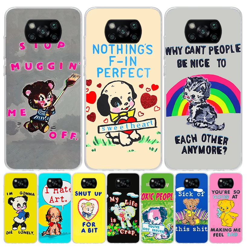 Regali Sheep Art Dog My Life Is Crap Phone Case Per Xiaomi Mi 11 Lite 11T Pro 12T 9T 10T 11I 12X 12 9 8 10 13 5X 6X Ultra Coque C