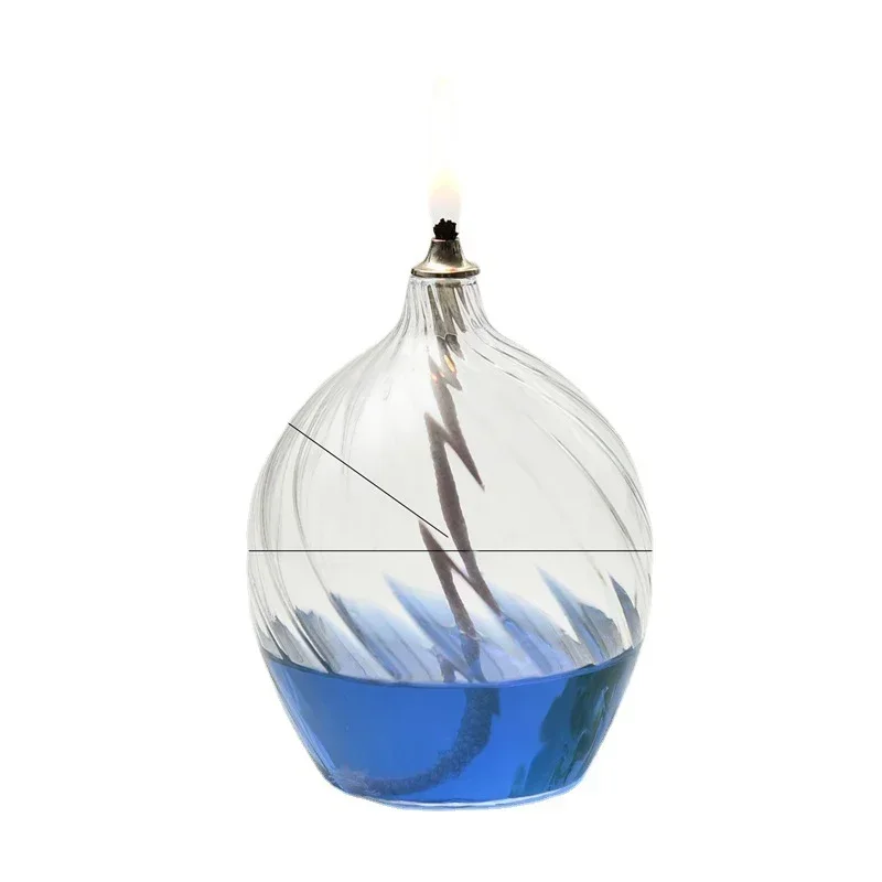 Glass Kerosene Lamp For Home Decor With Adjustable Fire Wick Vintage Chimney Burner For Camping, Hunting, Emergencies