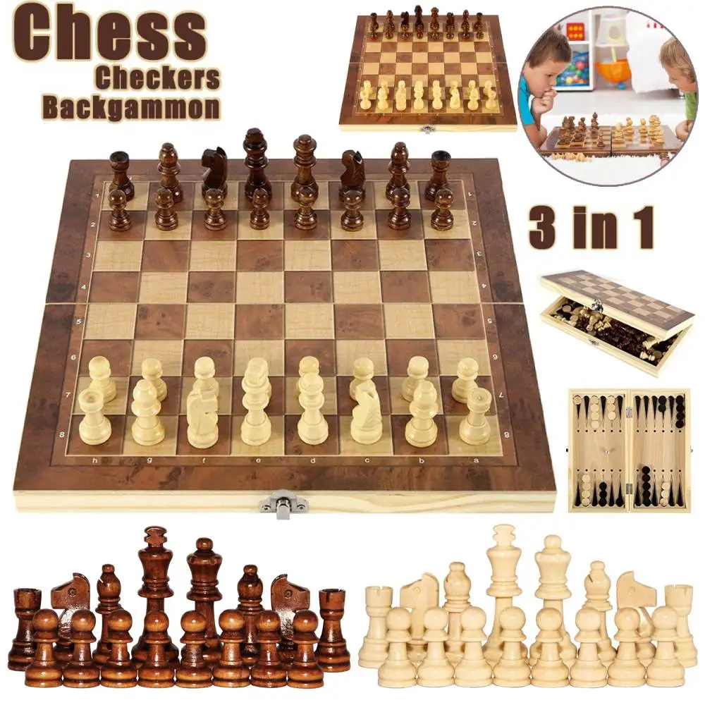 Tabuleiro de xadrez com Folding Xadrez Board, Brinquedo Educativo, Festa e  Atividades Familiares, 3 em 1, 10 em - AliExpress