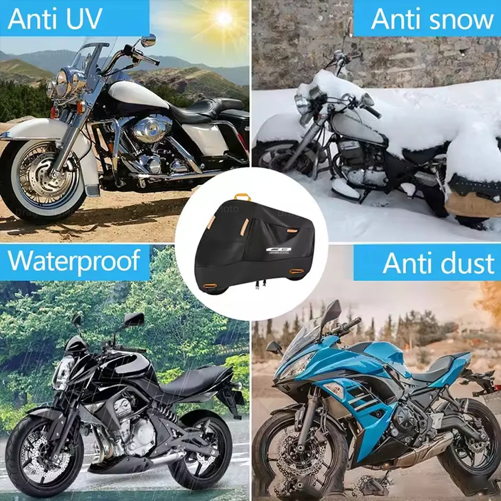 혼다 CBR650R CBR 650R 2018 2019 오토바이 커버 210D 옥스포드 올 시즌 야외 방수 먼지 잔해물 UV 보호