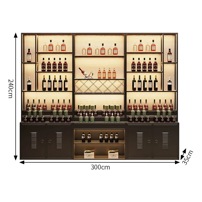 Wine Bar Cabinet Counter Whiskey Liquor Display Drinks Wine Cabinets Portable Refrigerated Cellar Living Room Cabinets
