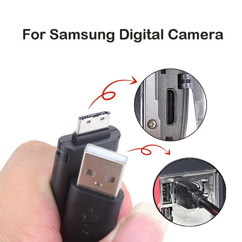 삼성 디지털 카메라용 USB 데이터 충전 케이블 삼성 카메라용 전원 공급 코드 WB210 ES10 ES57 ES60 ST10 PL20 i8 L100
