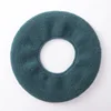 1Pcs Winter Warm Toilet Seat Cover Closestool Mat Washable Bathroom Accessories Knitting Pure Color Soft O-shape Pad Bidet Cover 6