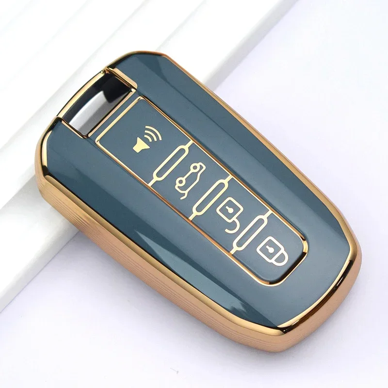 Ontto Custodia In Pelle Per Chiave Auto SsangYong Kyron, Actyon, Korando, Tivoli, Keyless Go, 3 Tasti, Colore Marrone