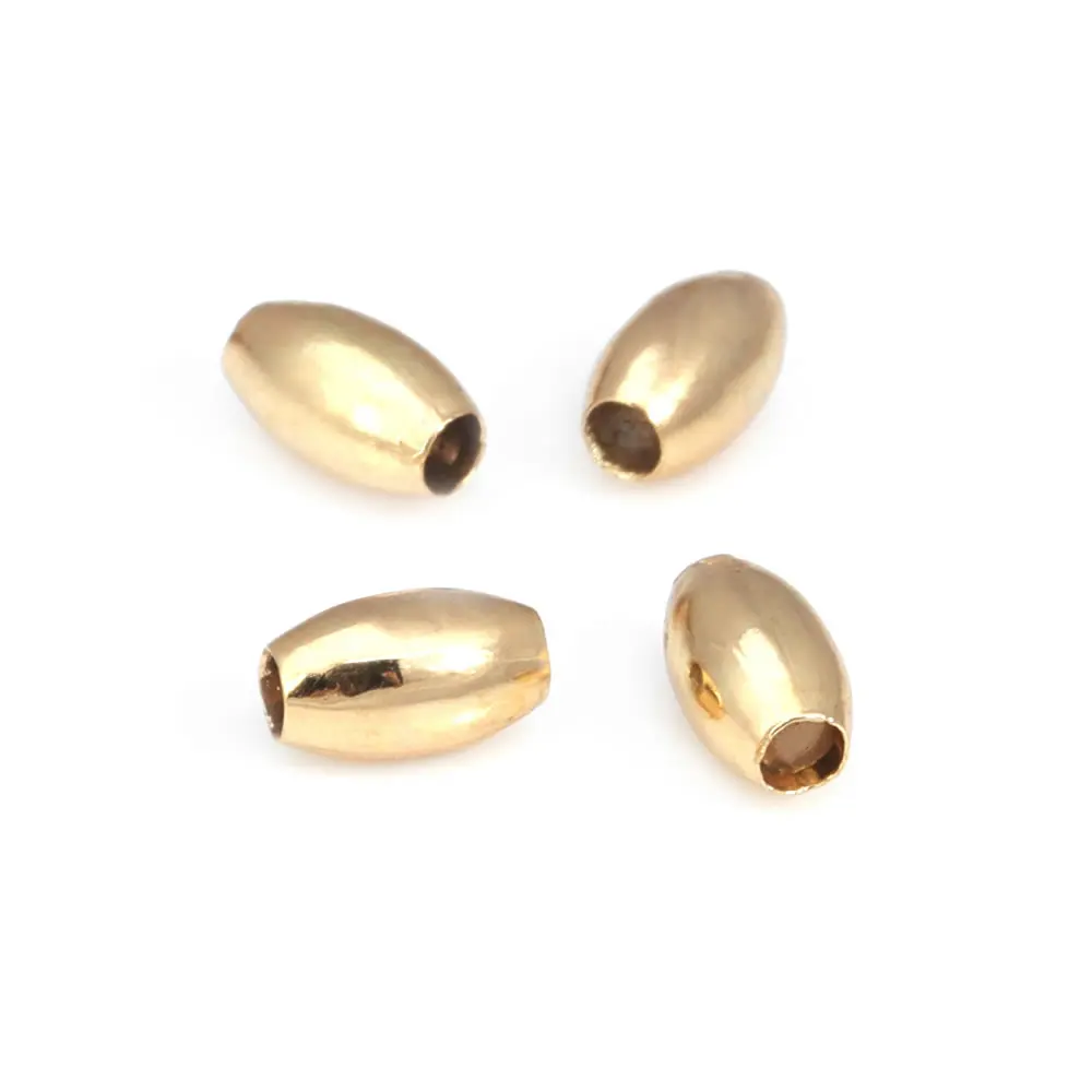 Cuentas de Brass Doradas de 18K Diseño Ovalado Cilíndrico Suministros para Hacer Joyería DIY - details 32