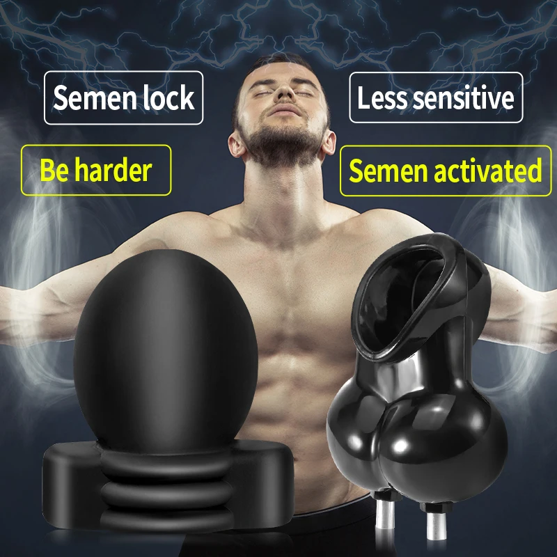 Electro Sex Toys Electric Sex Toys Electro Shock Glans Trainer Massage Cup Testicle Electrostimulation Cock Penis Extender Scrotum Bind Sleeve BDSM Sex Toy for Men