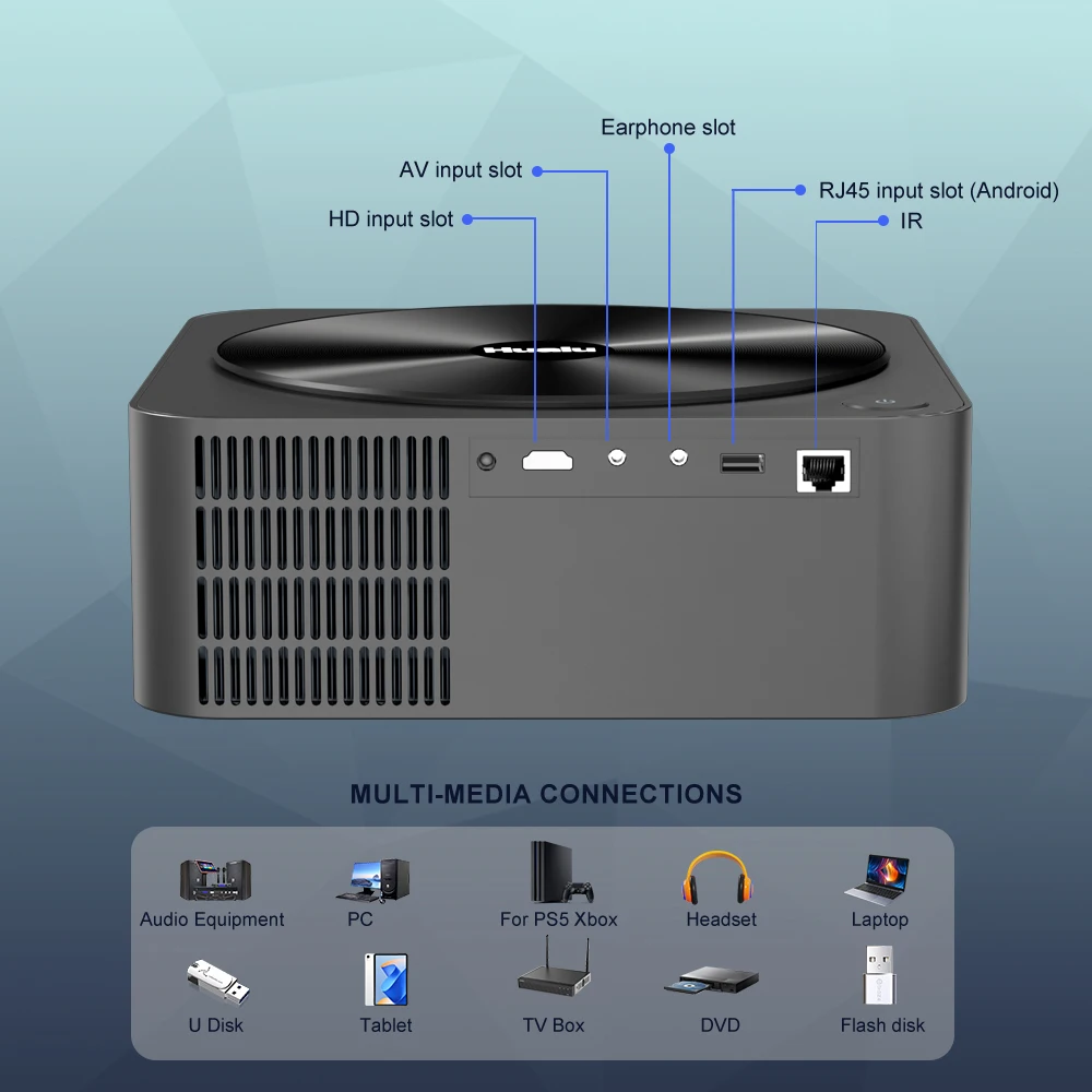 Vivicine K8 5G WiFi 1920x1080 Full HD 1080p 4K Projector,Dust-proof Auto Focus HDR10 LED Home Movie Game Proyector Beamer