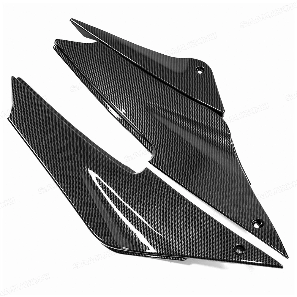 For Kawasaki Ninja ZX6R ZX636 2005 2006 Motorcycle Gas Tank Side Trim Cover Panel Fairing Cowl Carbon appearance