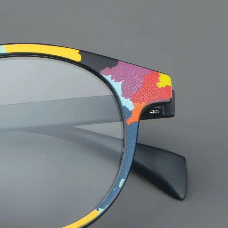R57059 Regenbogen Tr90 Presbyopie Brillen Dame Trend Cat Eye Lesebrille Dioptrie +100 +200 +300 Optische Klare Brille – Detail 13