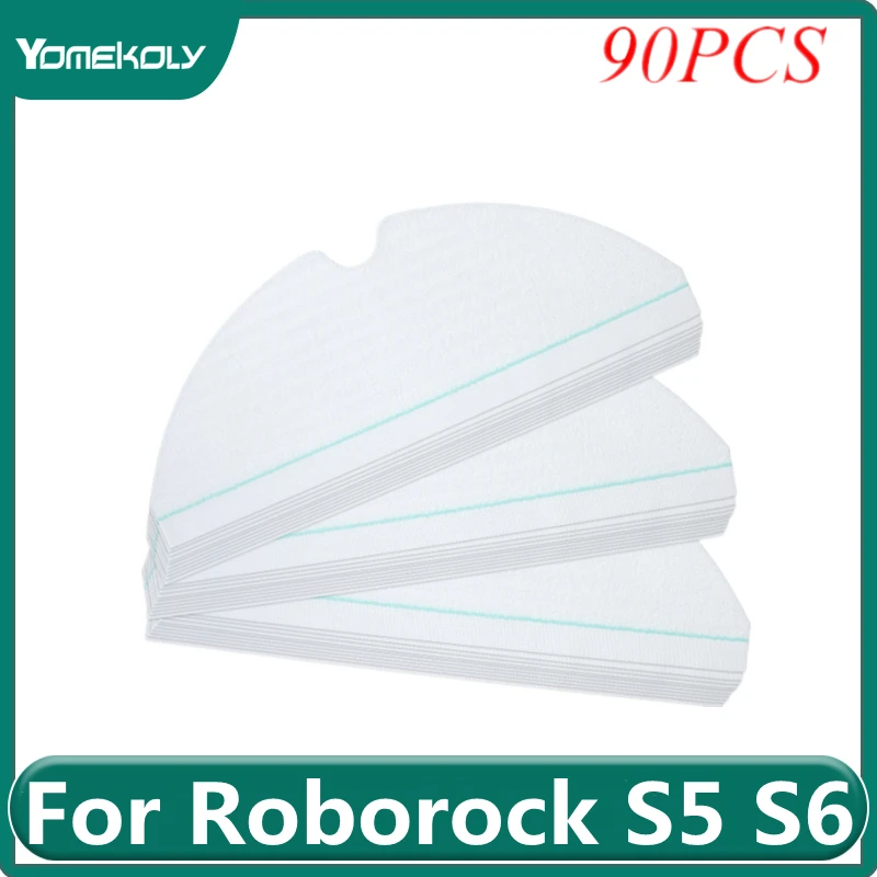 For XiaoMi Roborock S6/S6 MaxV/S6 Pure/E4/S5 Max/S5/E35/E25 Robot Vacuum Cleaner Disposable Mop Cloth Pad Parts Accessories