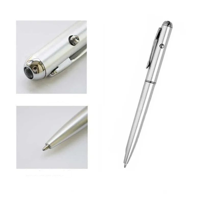 Multi-Purpose Invisible Rotary Ball-Point Pen With LED Light Counterfeit Detector School Office Supplies 0.7mm Nib Writing Pens