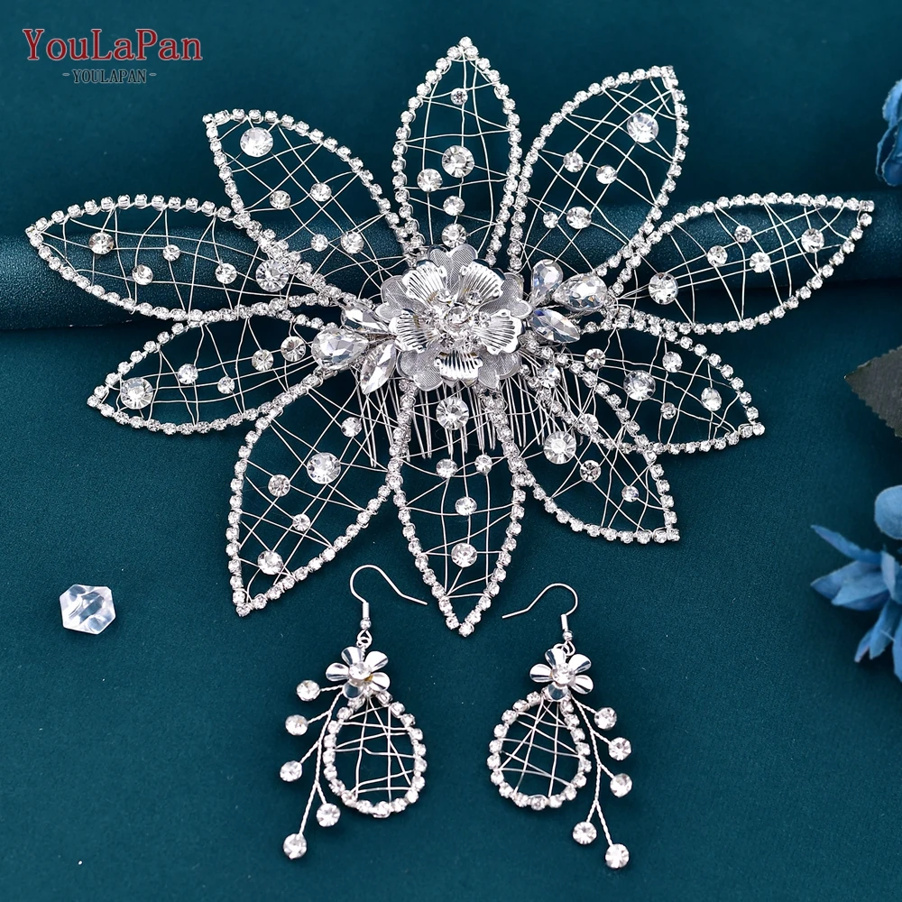 

YouLaPan Wedding Hair Accessories Hollow Flower Comb Brides Tiaras and Headdresses Women Hair Accessories HP516