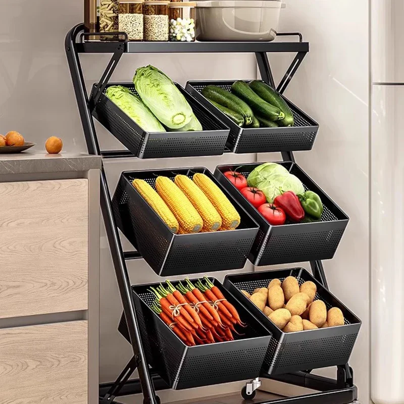 

Tool Shopping Food Cart Cabinets Organizer Foldable Tea Fruit Food Cart Work Bench Bathroom Meuble Cuisine Home Accessories