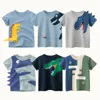 2024 Children 3D Cartoon Short T-Shirts Clothes for Boy 100% Cotton Short Sleeve Dinosaurs Cute Kids Casual Sport Top Tees 1
