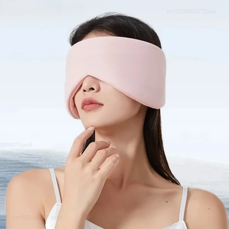 Enhanced Sleep Eye Mask: Ice Silk Breathable Comfort, Dual-Temperature Full Coverage Blackout with Noise Reduction