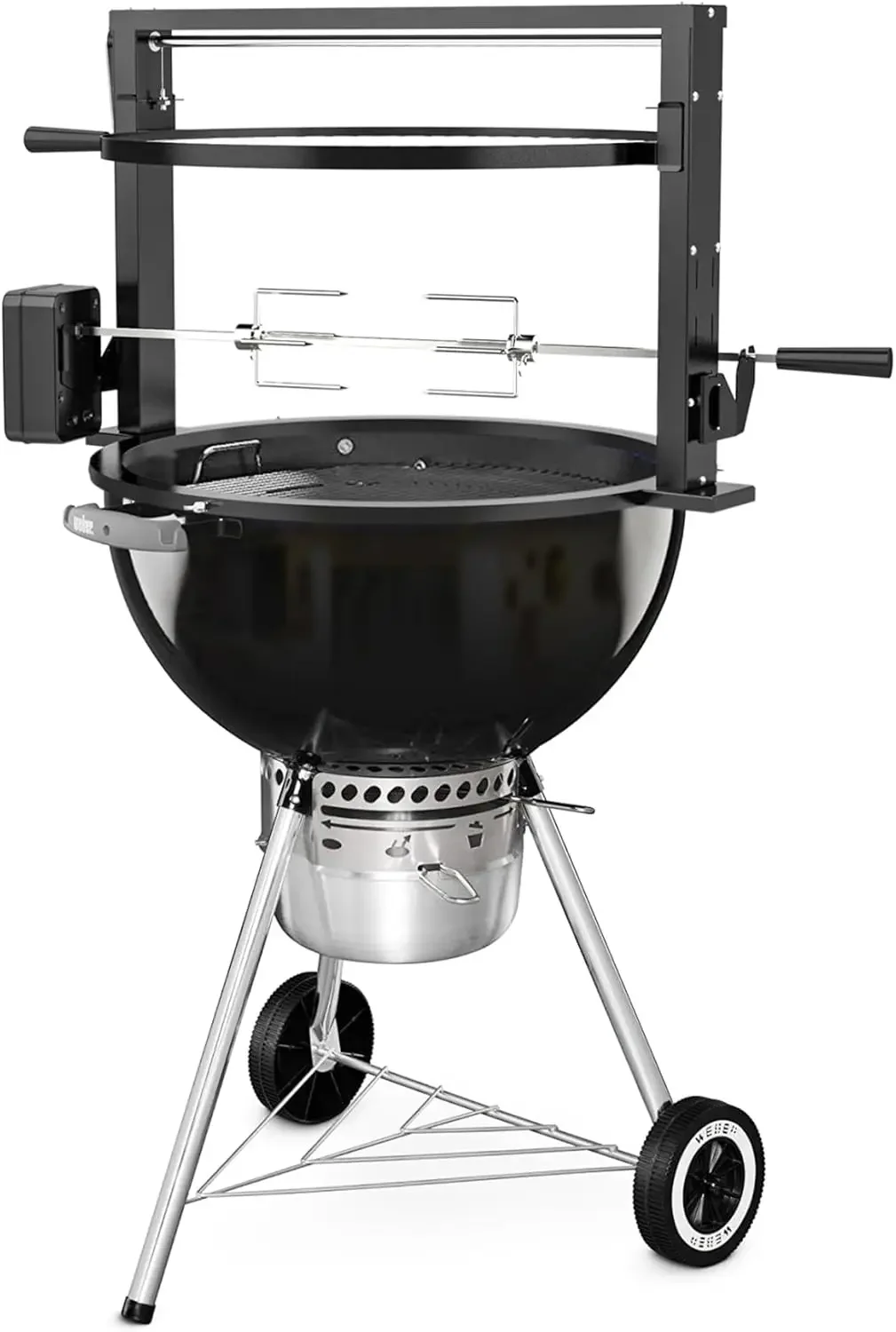 only fire Style Grill Rotisserie System Adjustable Cooking Grate Attachment for Weber 22 inch Kettle Grills - Global 2