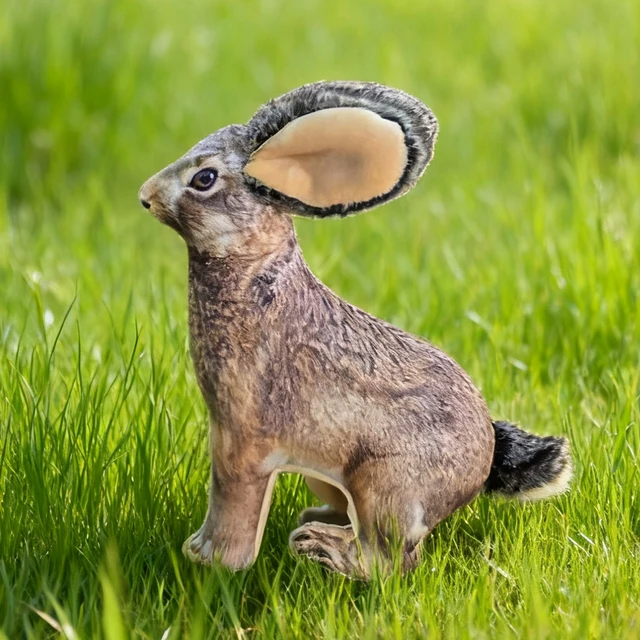 Squeaky Wild Rabbit Pet Chew Toy: Soft Durable Fabric, Safe Teething, Odorless, Cat & Dog Friendly