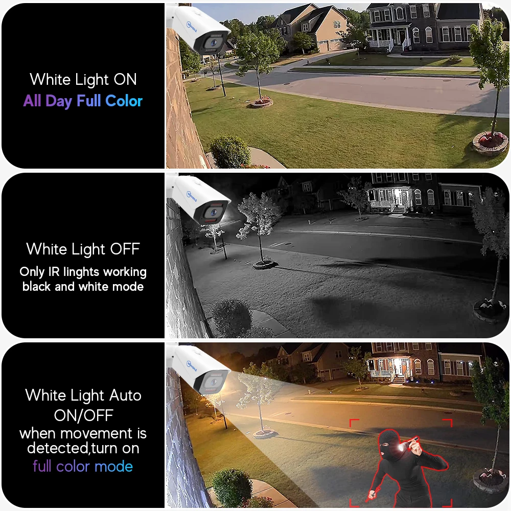 Gadpiparty GA YUFD M8SS K8 4K 8MP POE Security Camera System, Smart NVR With Human & Vehicle Detection, Dual Light Alarm, Color Night Vision (8 - View #5