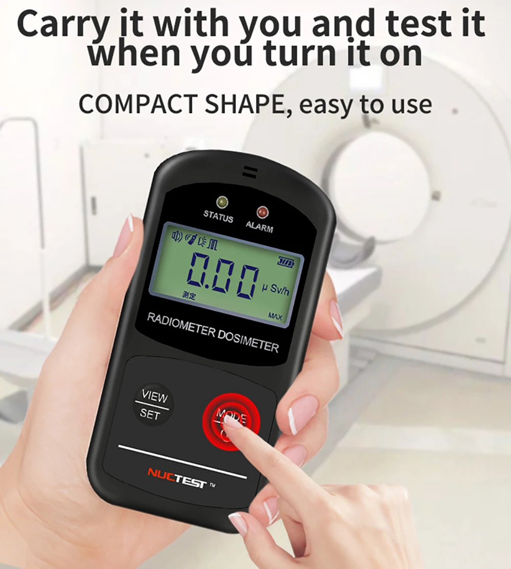 NT6102 Geiger Counter Nuclear Radiation Detector X-ray Beta Gamma Detect Marble Radioactive Tester Personal Dosimeter