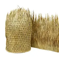 35" x 60' Mexican Thatch Roof Runner Roll Duck Blind Grass Tiki Hut Palapa Roofing Easy Installation Natural Shade Cover 1