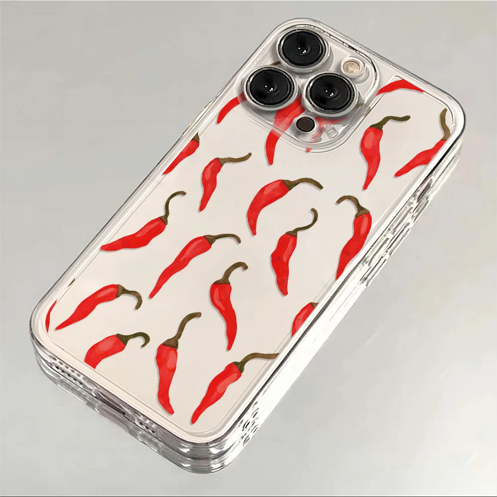 Clear Soft TPU Phone Case - Veggie Patch Market Design
