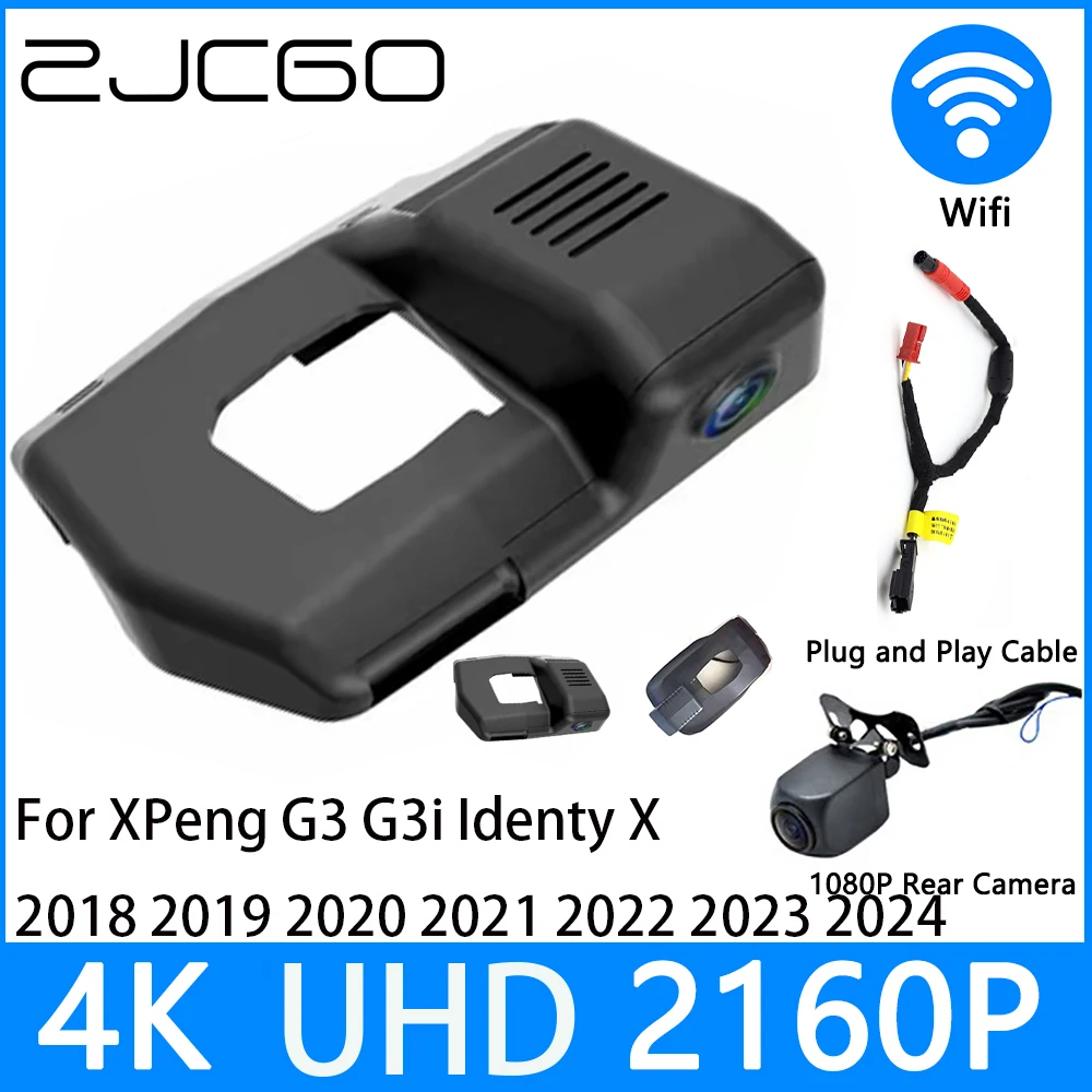 

ZJCGO Dash Cam 4K UHD 2160P Car Video Recorder DVR Night Vision for XPeng G3 G3i Identy X 2018 2019 2020 2021 2022 2023 2024
