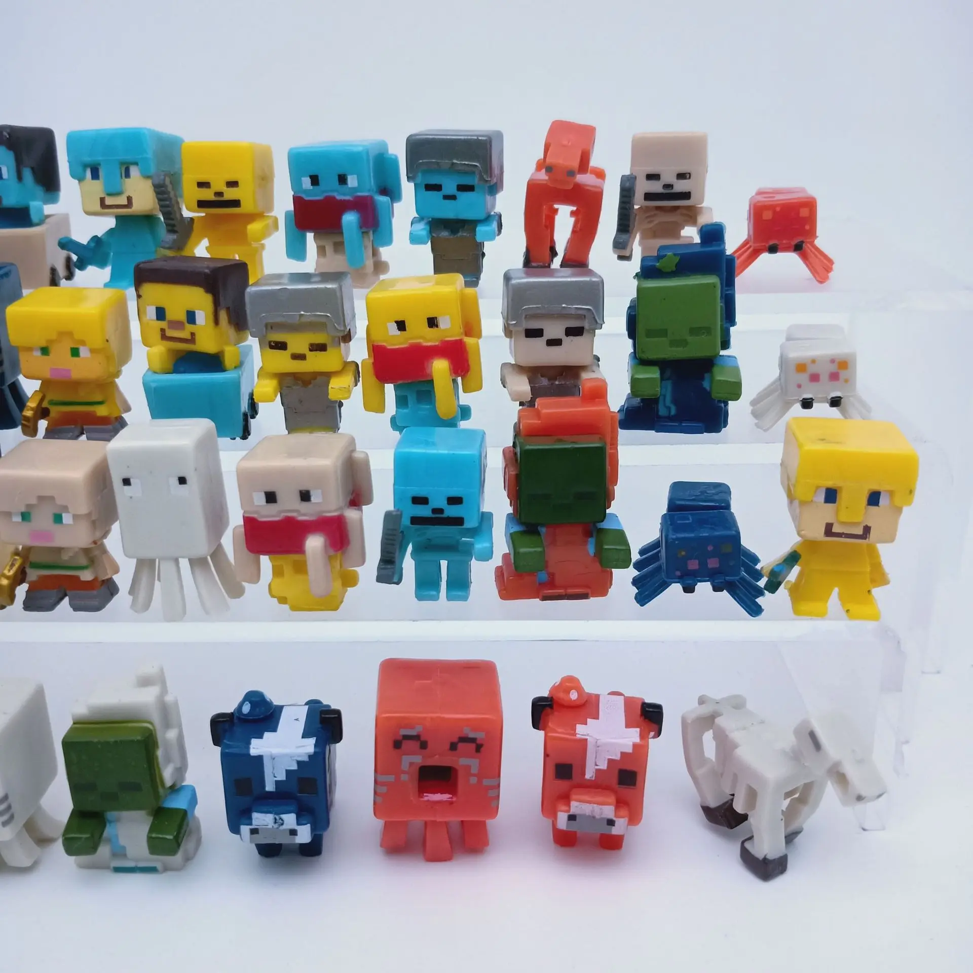 Description Picture 6 of item10PCS Set Minecraft Game Figure Keychain Toys Steve Enderman Spider Zombie PVC Model Collections For Adults