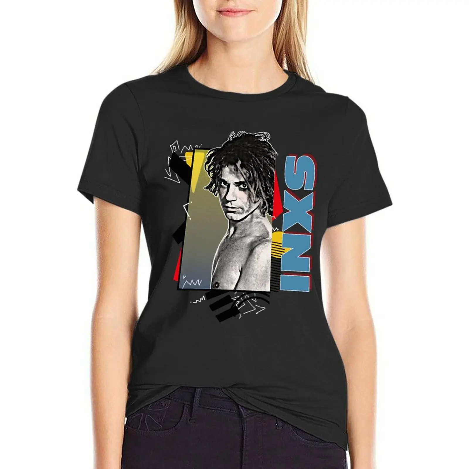 

Retro 80s Styled INXS T-Shirt tees vintage clothes aesthetic clothes tops tshirts woman