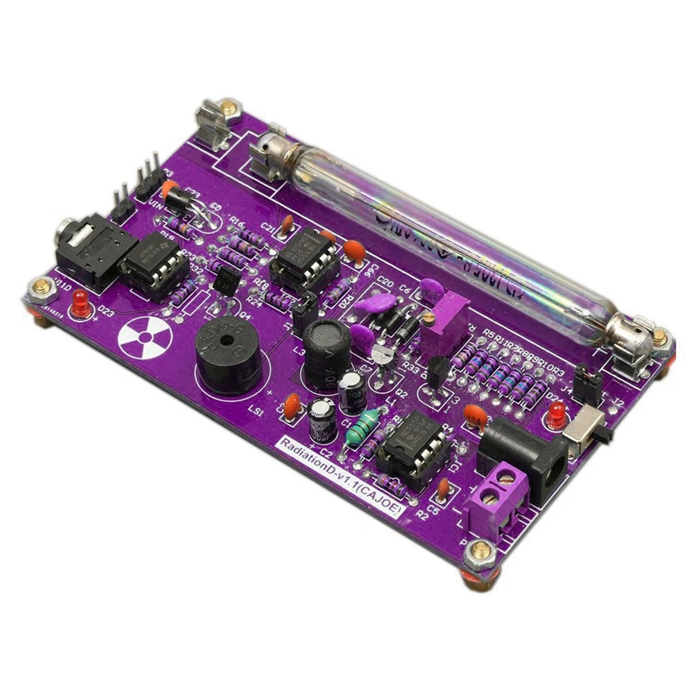Unassembled DIY Geiger Counter Parts Kit Module Nuclear Radiation Detector with Sound and Light Alarm Function Radiation detector geiger counter