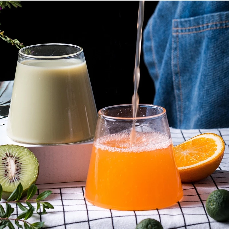 Creative Glass Glass Household High Borosilicate Glass Single Layer Transparent Glass Juice Drink Cup Drinking Cup