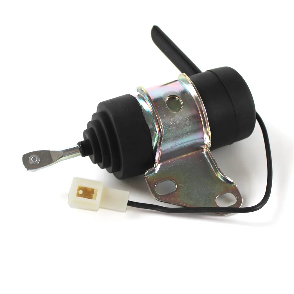 1PC 052600-4530 052600-4531 16851-60014 Fuel Shut Off Solenoid For Kubota Z482 Denso BX7410D 12V with 3 Months Warranty
