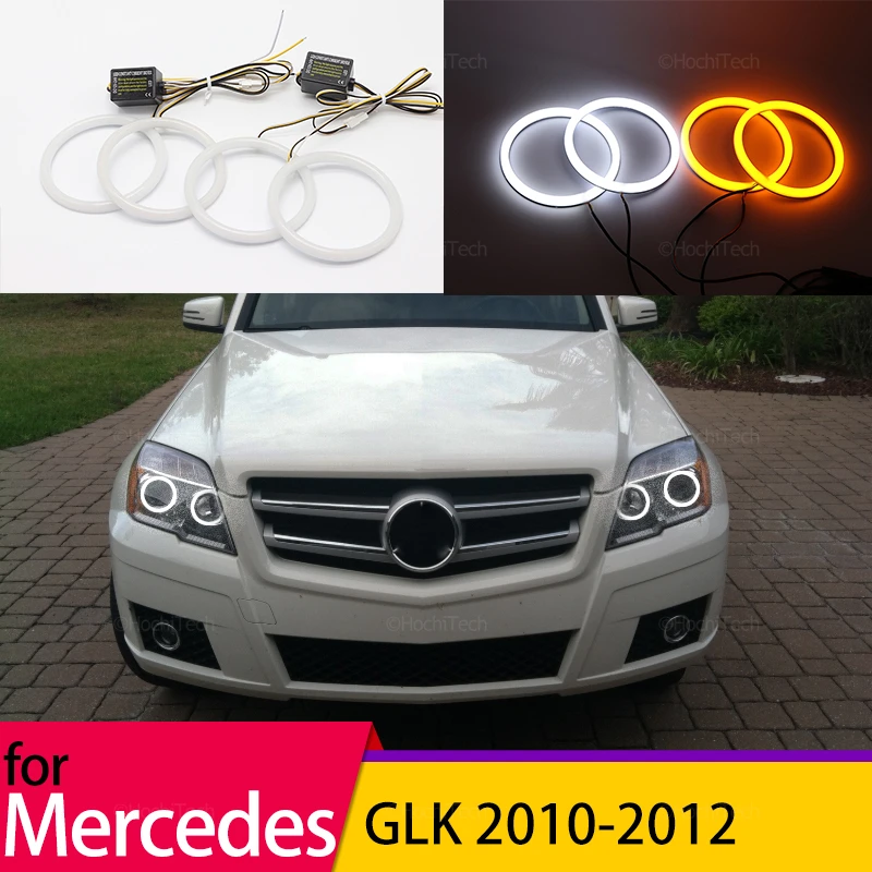 Bianco Giallo Halo Ring Angel Eyes Indicatori Di Direzione Switchback Cotton Led Light Per Mercedes Benz Glk X204 280 300 320 350 2008-2012