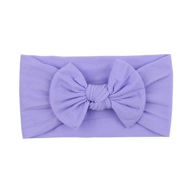 Solid Color Broadside Bowknot Headband for Kids Girls Elastic Hair Band Baby Hairband Boutique Turban Headwear Hair Accessories 5