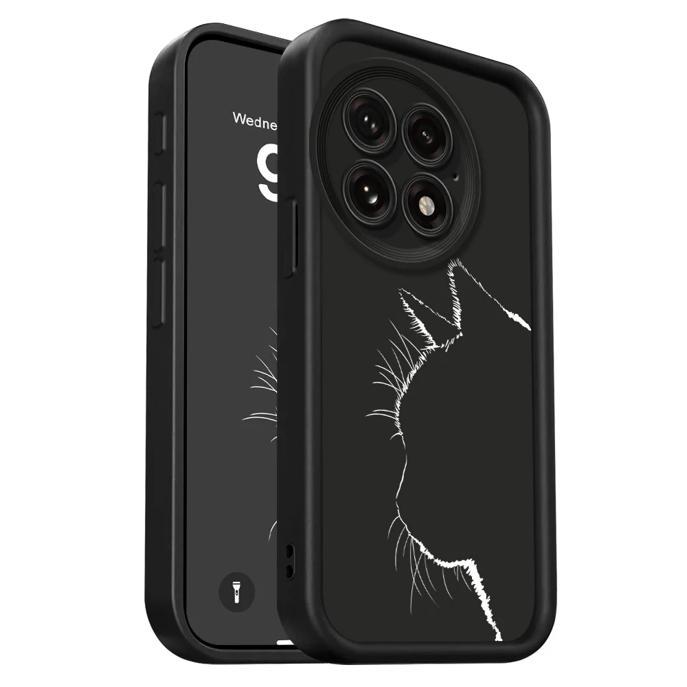Elegant Cat Silhouette Staircase Soft Phone Case