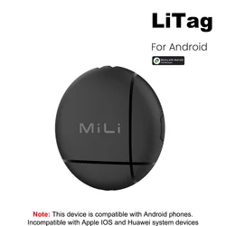 Smart Tag with Replaceable Battery - Easily Track Wallets and Bags (Single black)