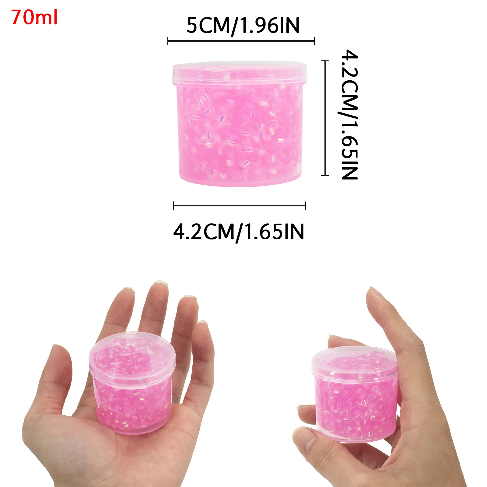 Slime Kit Modelling Clay Fluffy Slime 2.37oz Crystal Slime Glitter Plastic Beads DIY Slime Set Crunchy Super Soft Non-Sticky Mud For Kids Ideal Birthday Party Favor