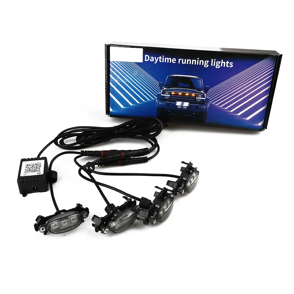 

Car Grille LED Lamp Raptor Style RGB Colorful Lamp Kits Wireless Bluetooth Control Light Tool For Tacoma For TRD Pro2016-2021