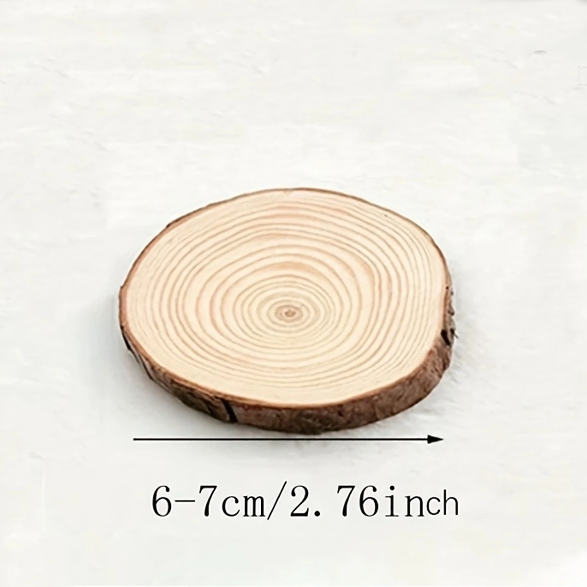 Thick Pine Wood Slices - Unfinished Circles with Tree Bark for DIY Crafts