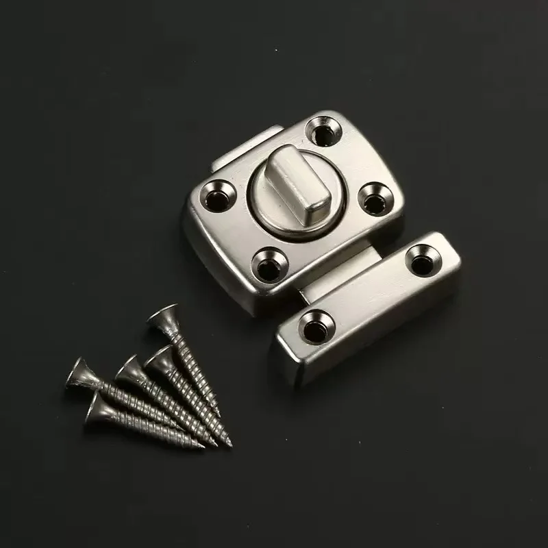 Premium Heavy-Duty Rotating Metal Door Lock - Anti-Theft Security Bolt with Mounting Bracket