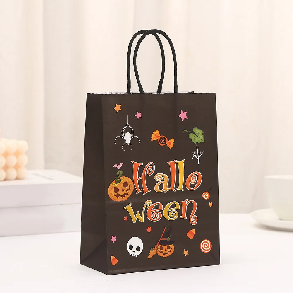 8PCS Halloween Tote Bag, Pumpkin Ghost Packaging Bag, Creative Candy Gift Bag, Shopping Bag, Halloween Decorations, Snack Bag